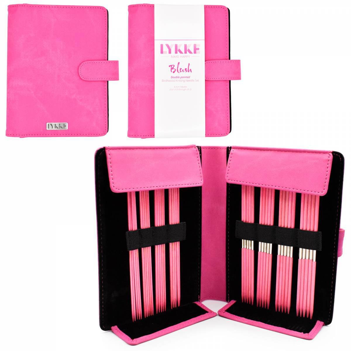 Lykke Blush Double Pointed Needles Gift Sets (Small US 0-5 Set in Fuchsia Fabric Pouch)