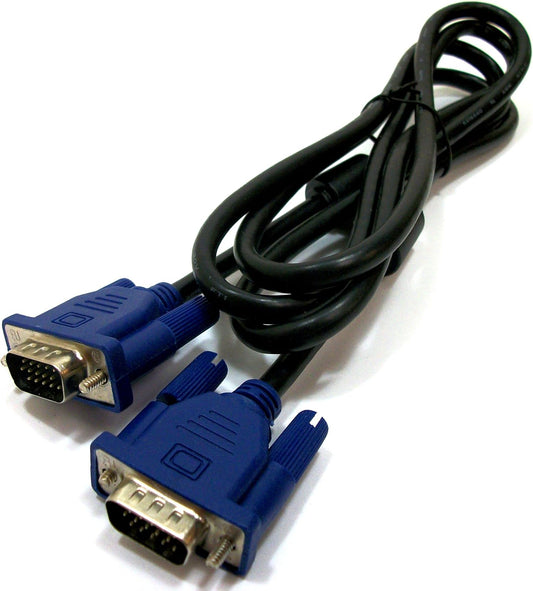 RetroArcade.us MM VGA Monitor Cable Male to Male Ends and Inline EMI ferrite core Filter