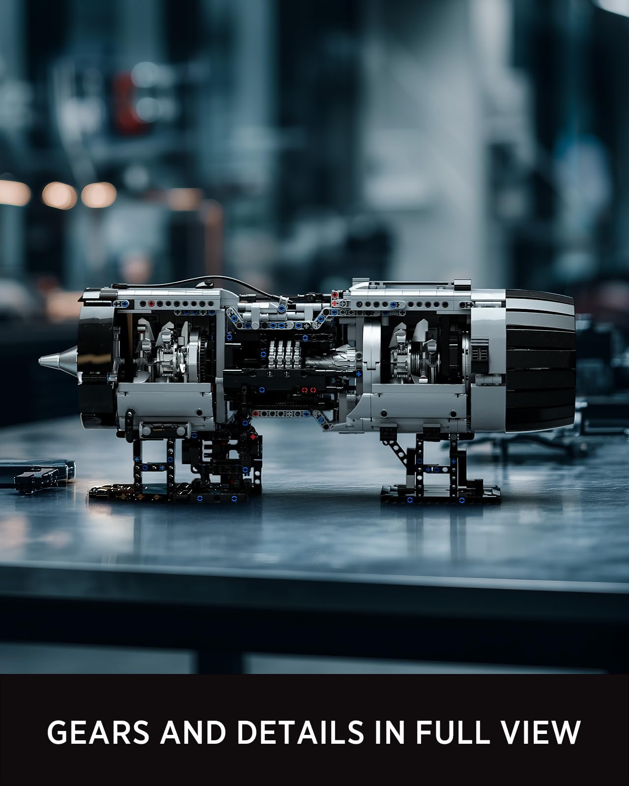 Nifeliz Turbofan Engine Building Set, Engineering Challenge Model for Adult Collectors, Physical Science Project and Display Piece (2,216 PCS, NF10317)