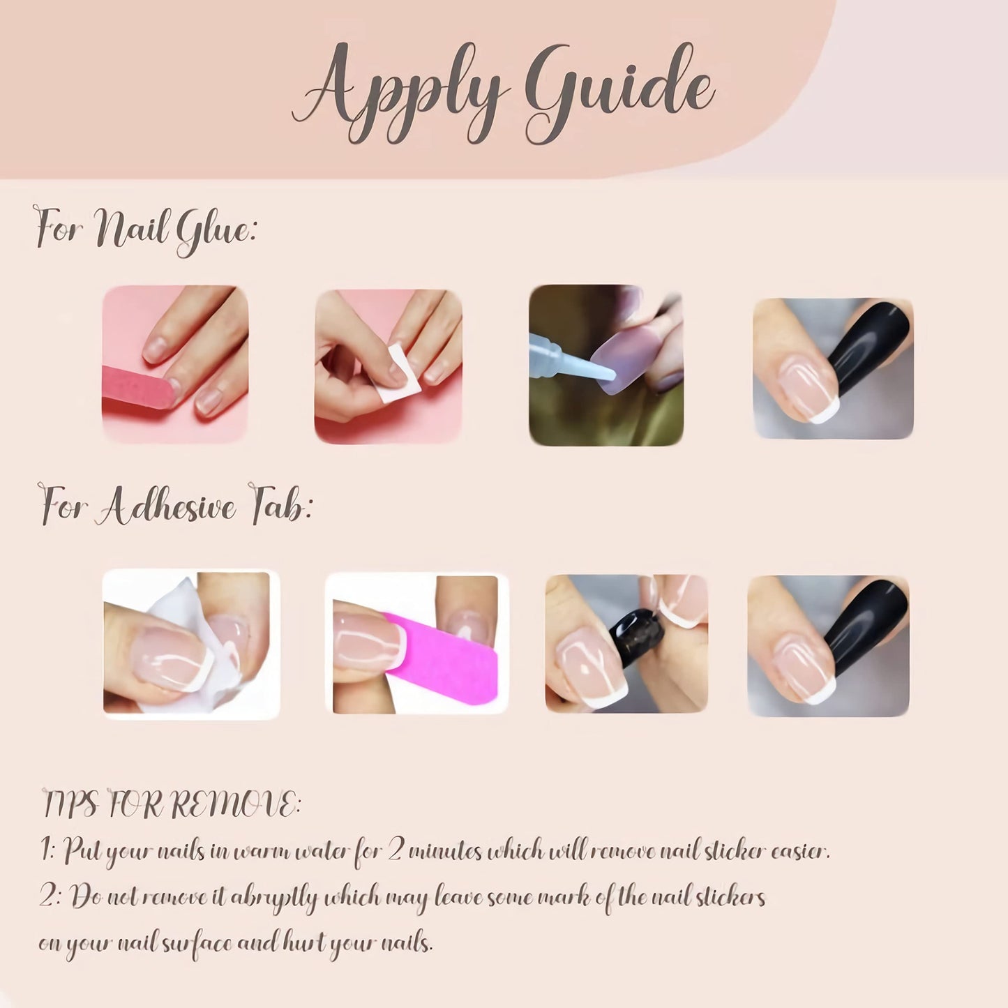 BABALAL Y2K Press On Nails, Short Square Fake Nails with Pink Star Print, Black White Acrylic Stick On Nails for Women 24Pcs