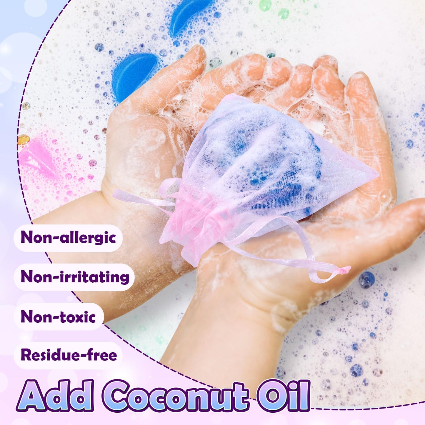 Golray Mermaid Soap Making Craft Kit Kids Toy, 18 Model, 6 Ink, 2 Essential Oil Supply, Art and Craft for Kid Girl Age 8-12 Year Old Ocean Animal Toy Birthday Gift, DIY Science Kits (Create 16+pcs)