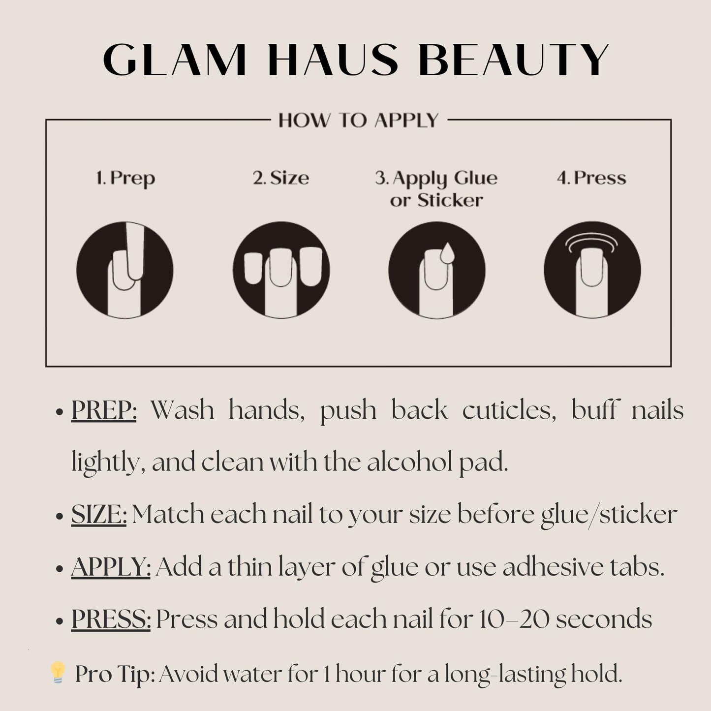 Glam Haus Beauty Press On Nails Blushin’ Me | Short Almond Blush Pink Glossy Finish Salon Quality | 16 Sizes - 32 Nail Kit with Glue & Adhesive Tabs