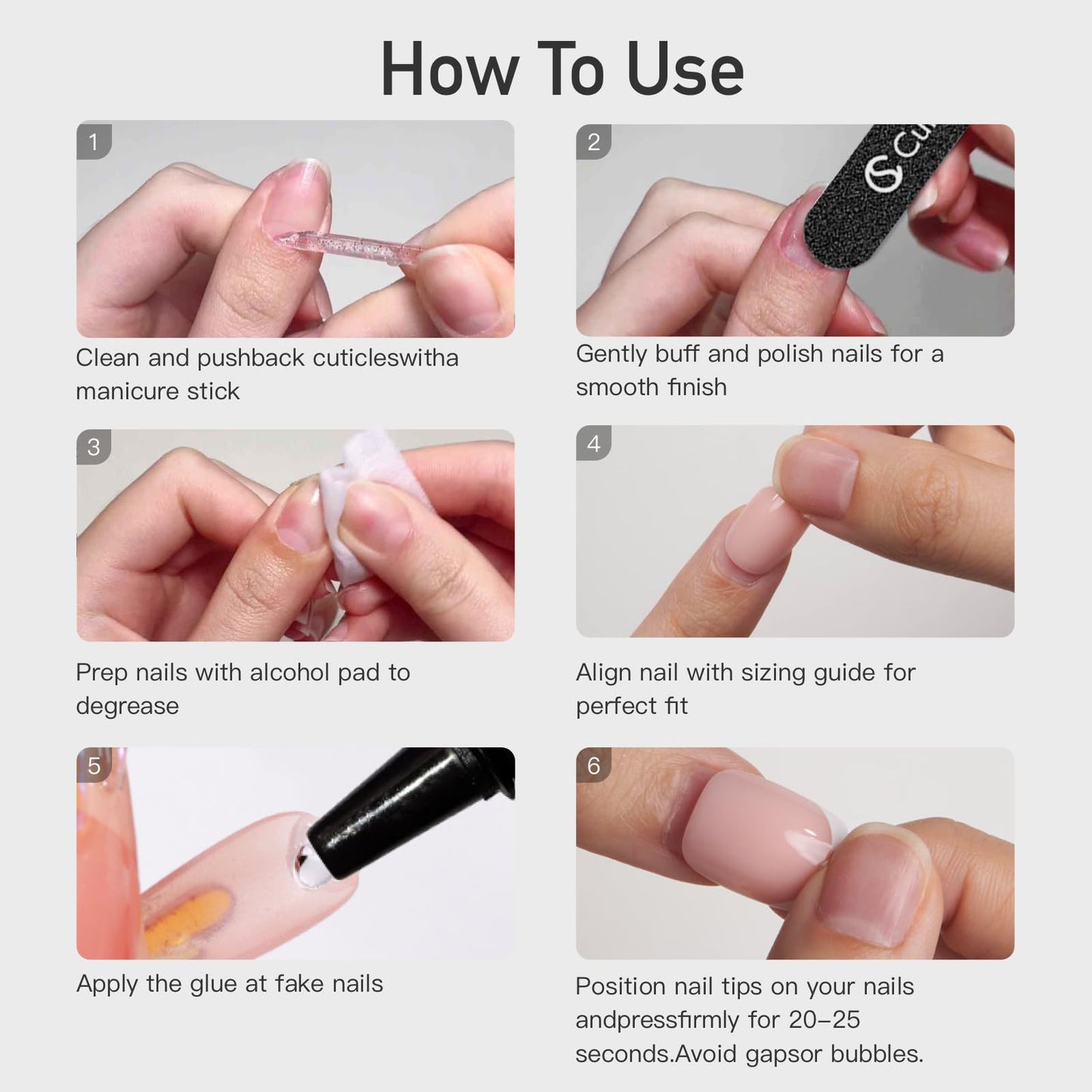 CurvLife Soft Gel Square Press-On Nails Short, Reusable Fake Nails with Glue & Adhesive Tabs, 30PCS Salon-Quality Stick-On Nails for At-Home Manicure (Midnight Tide)
