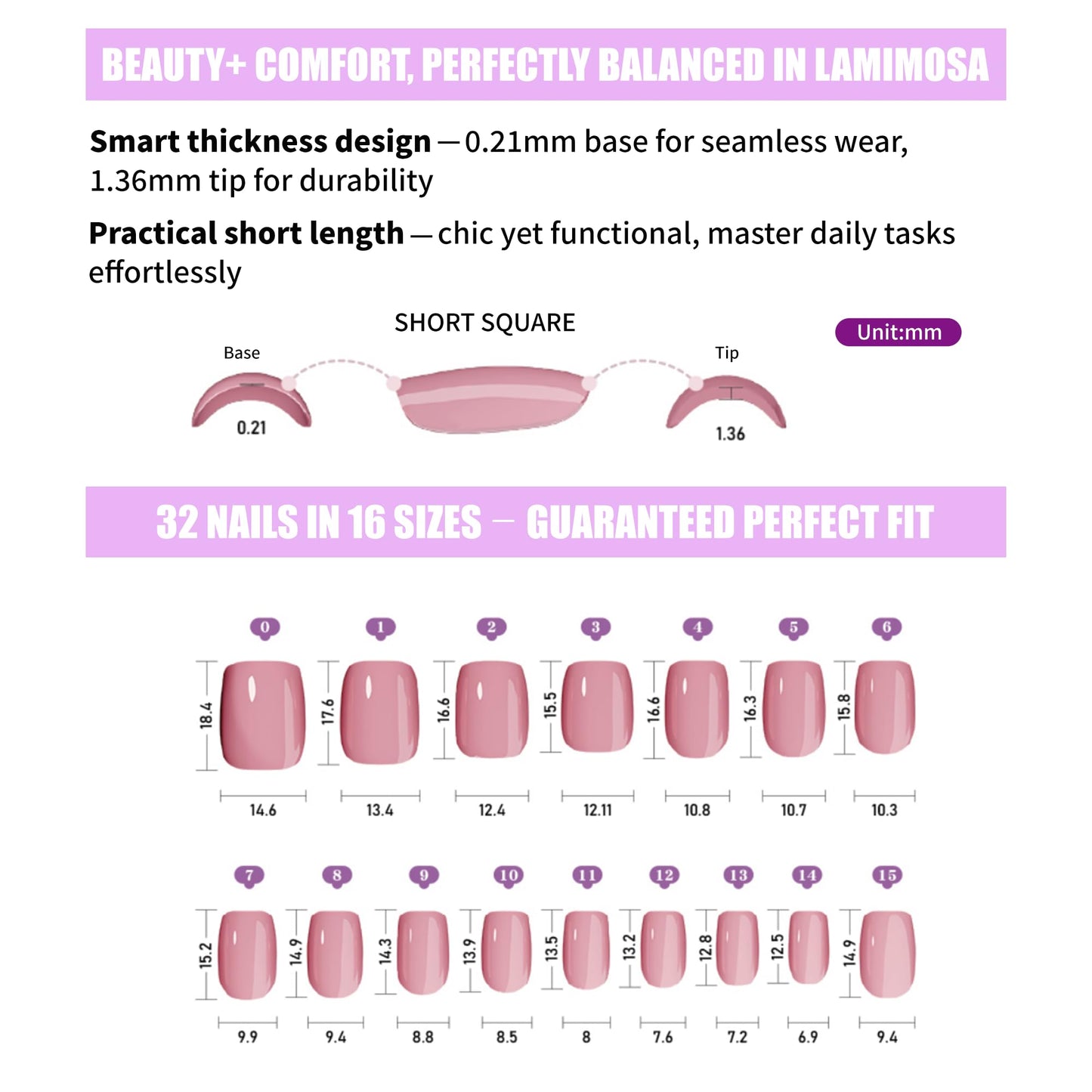 LAMIMOSA 32Pcs Glittery Cat Eye Press On Nails Short Square – Soft Gel Fake Nails in 16 Sizes, Colorful Sparkly Glue on Nail kit, Spring Summer Rainbow Nails, RAINBOW SPARKLE