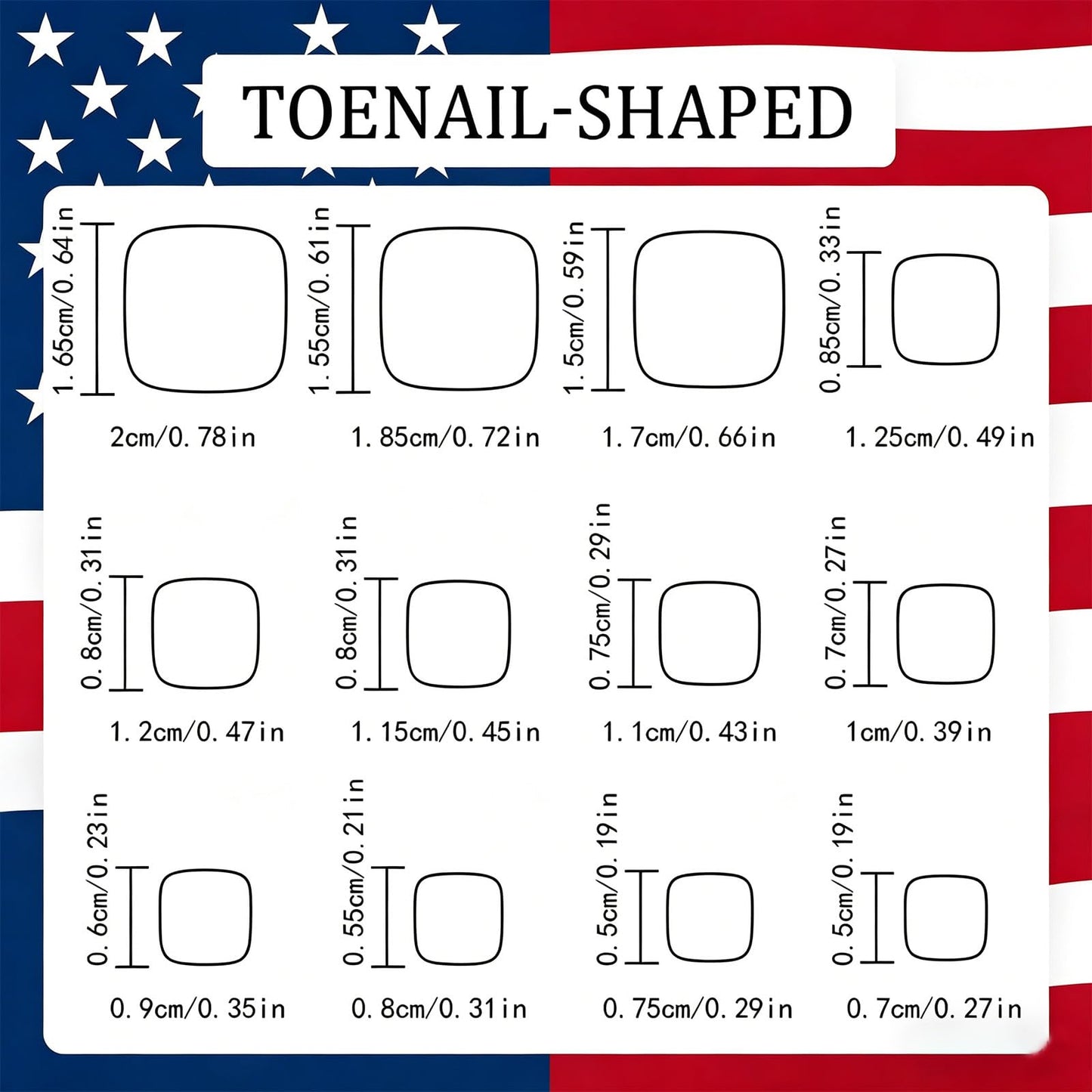 4th of July Press on Toenails Short Square Blue Star Fake Toe Nails Independence Day Glitter False Toenails Glossy White Toe Nail Press ons Acrylic Stick on Toes for Women 24Pcs