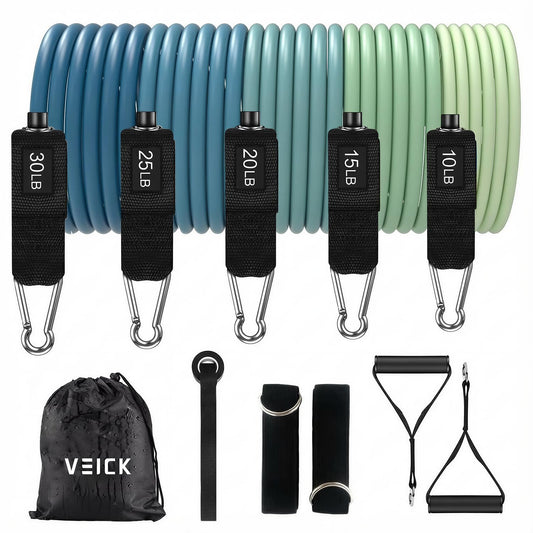 VEICK Resistance Bands with Handles for Men Women, Exercise Bands, Workout Bands for Working Out, Exercising Bands for Fitness Weights Work Out at Home