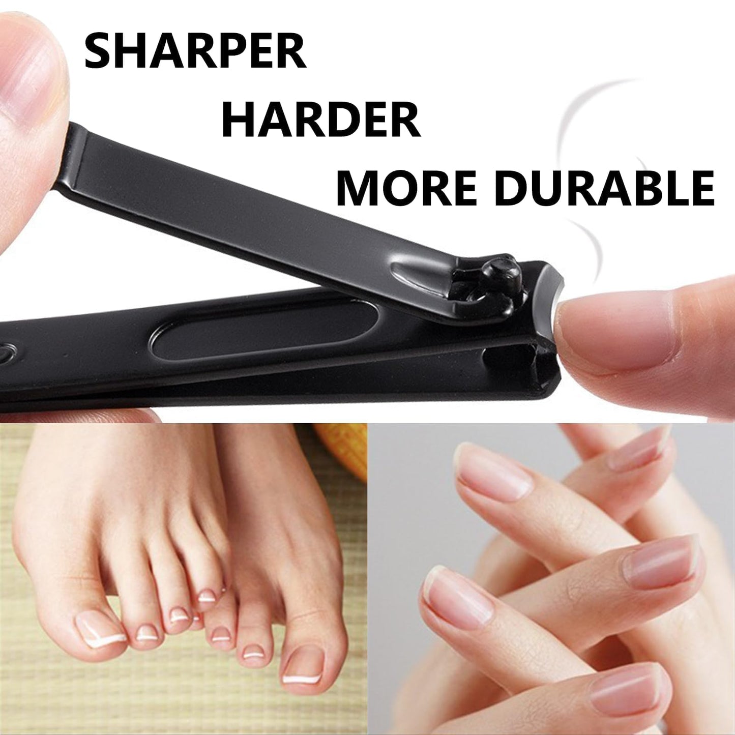 18 PCS Stainless Steel Nail Clipper Cutter Fingernails Toenail Clipper Cutter Set Black Sliver Rose Gold Men Women Travel Party Favor