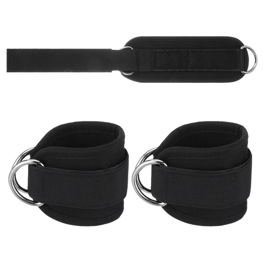 2 PCS Weightlifting Straps With D Ring, Adjustable Wrist Cuffs Gym, Padded Wrist Support, Cable Machine Accessories, Strength Training Equipment