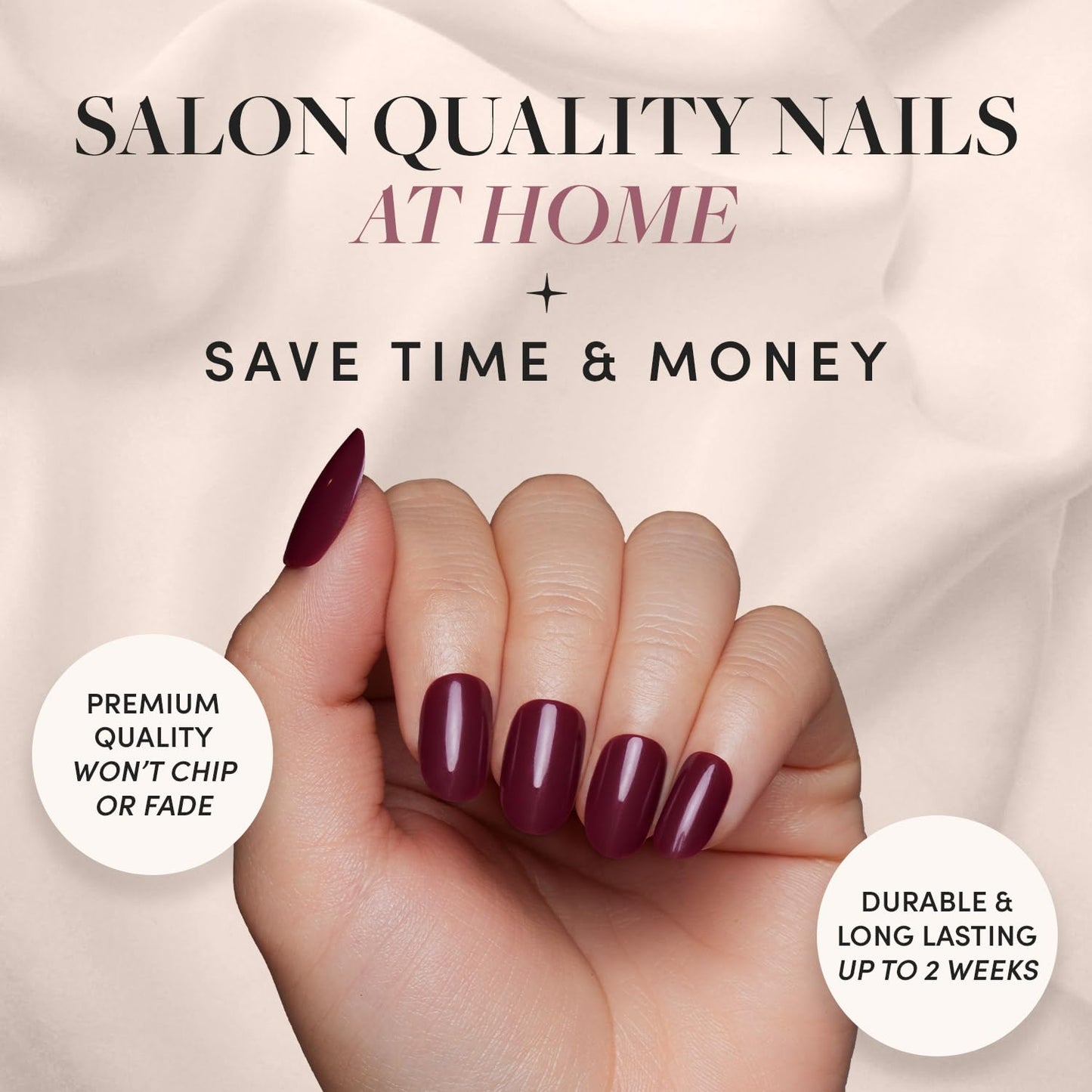 Glamnetic Press-On Nails Bundle - Lime Green, Berry Maroon & Berry Fizz | Bright Neon Green Short Oval Fake Nails | Dark Red Maroon Short Round False Nails | Short Oval Magenta Cat-Eye Nails