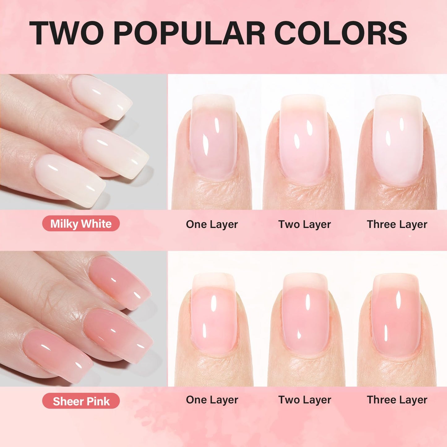AILLSA Extra Short Coffin Gel Nail Kit 240pcs Full Nail Tips with 2 In 1 Nail Glue Base Top Coat Nail Dehydrator U v Led Lamp, Gel Extension Nail Kit for Beginners Home Salon