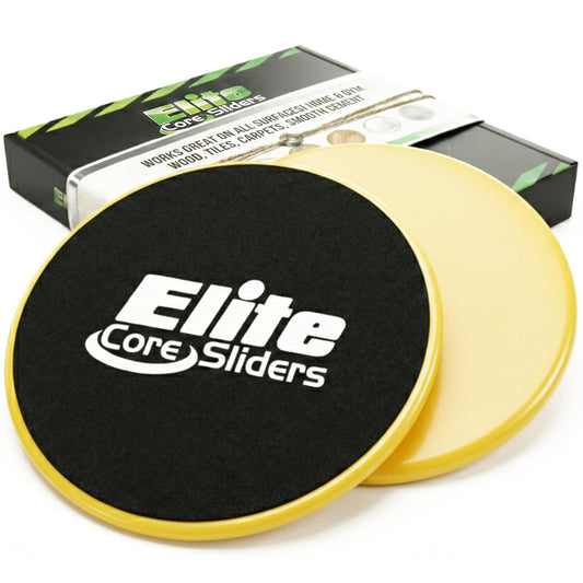 Elite Sportz Core Sliders For Working Out | Dual Sided Home Core Workout Equipment For Carpet & Hardwood Floors | Gliders for Exercising - Travel Workout Equipment For Athlete - Fitness Sliders