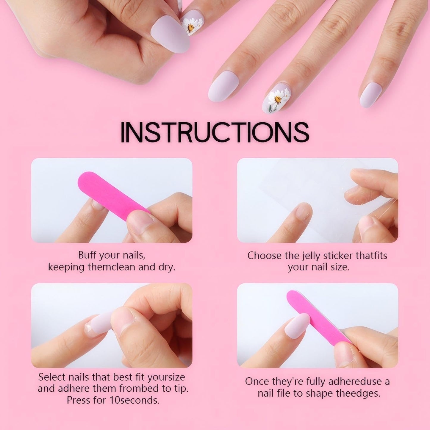 Rchovsam xl Square Press on Nails Long French Tip Fake Nails Gold Rose Designs Nails Press Ons White French Glue on Nail Acrylic Full Cover Gel False Nail Gift for Women 24pcs