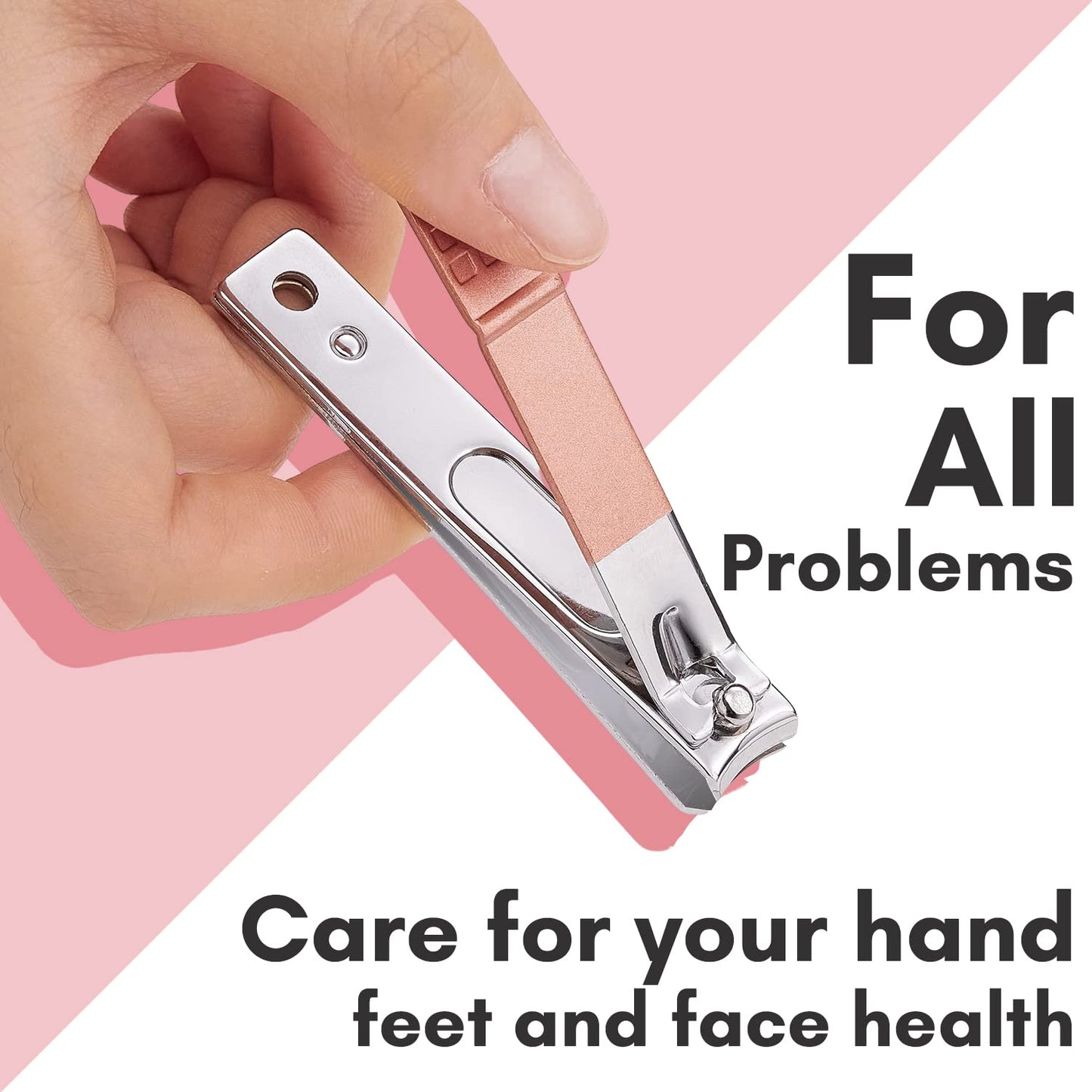 FAMILIFE Manicure Set, Professional Nail Kit Stainless Steel Nail Clipper Set, 13PCS Beauty Tools Manicure Kit Pedicure Tools, with Portable Pink Leather Travel Case for Her