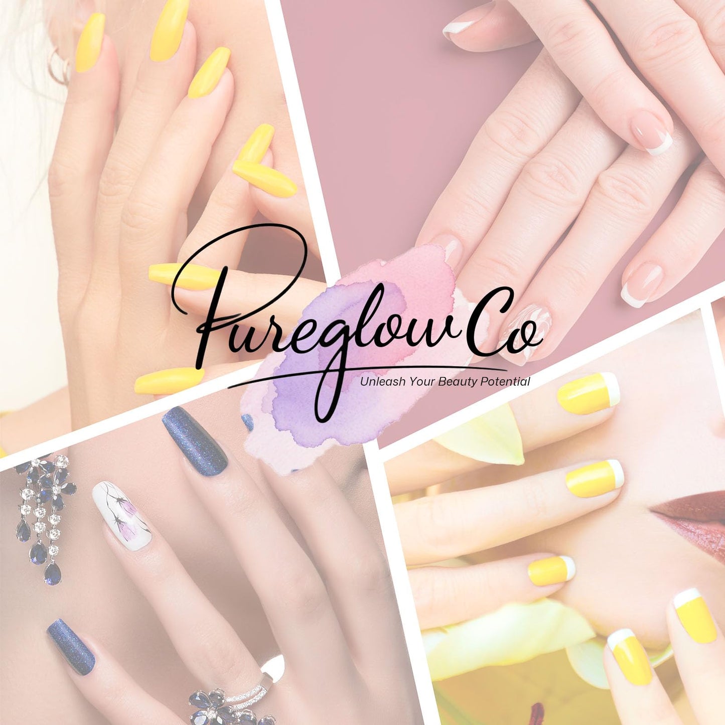 10 Pcs Handmade Press on Nails Long Stiletto Fake Nails with Design Blue 3D Flower Glitter False Nails French Tip Acrylic Stick on Nails for Women Wedding Nail Art - Size M