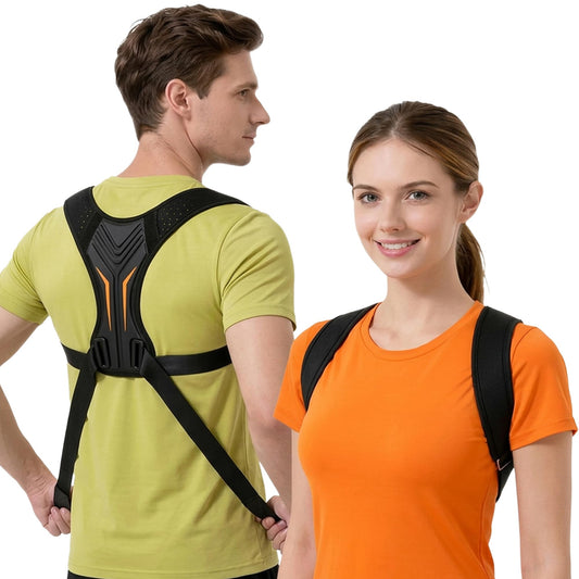FELUVI Posture Corrector for Women & Men, Adjustable Back Straightener for Upper Back Support, Breathable Clavicle Brace, Soft Padded, Wear Under Clothes