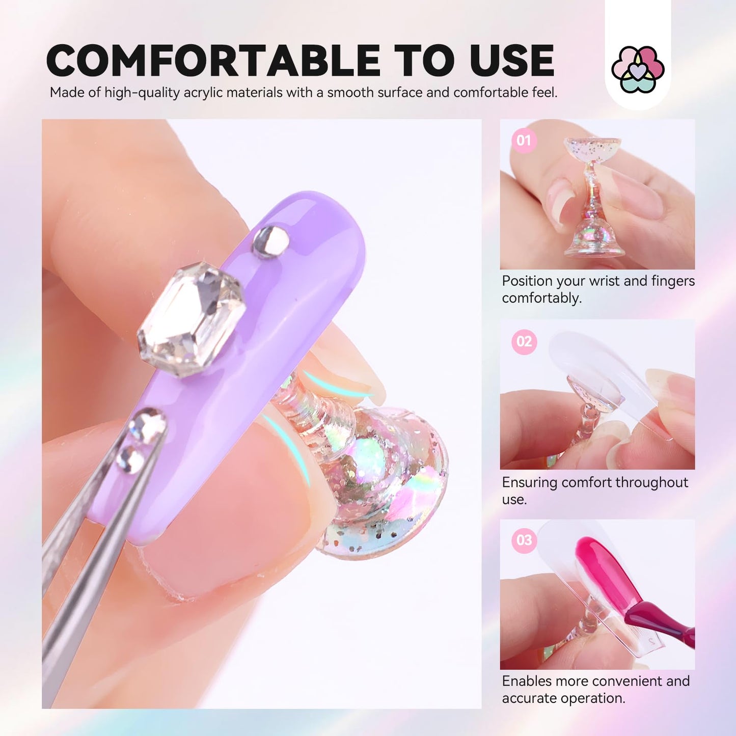 SAVILAND Nail Stand for Press On Nails Display:15pcs Nail Stand Set 3X Strong Magnet Solid Nail Glue Gel & Nail Glue Remover Kit: U V Light for Nails Complete Nails Tools for Press Ons Strong
