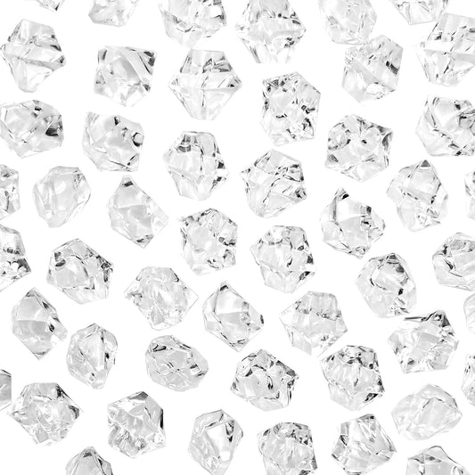 LYFJXX Vase Fillers, 2000 pcs 0.43 x 0.55 inch Fake Ice Rocks, Acrylic Ice Cubes Fake Rocks Fake Crushed Ice Rocks Acrylic Gems for Centerpieces