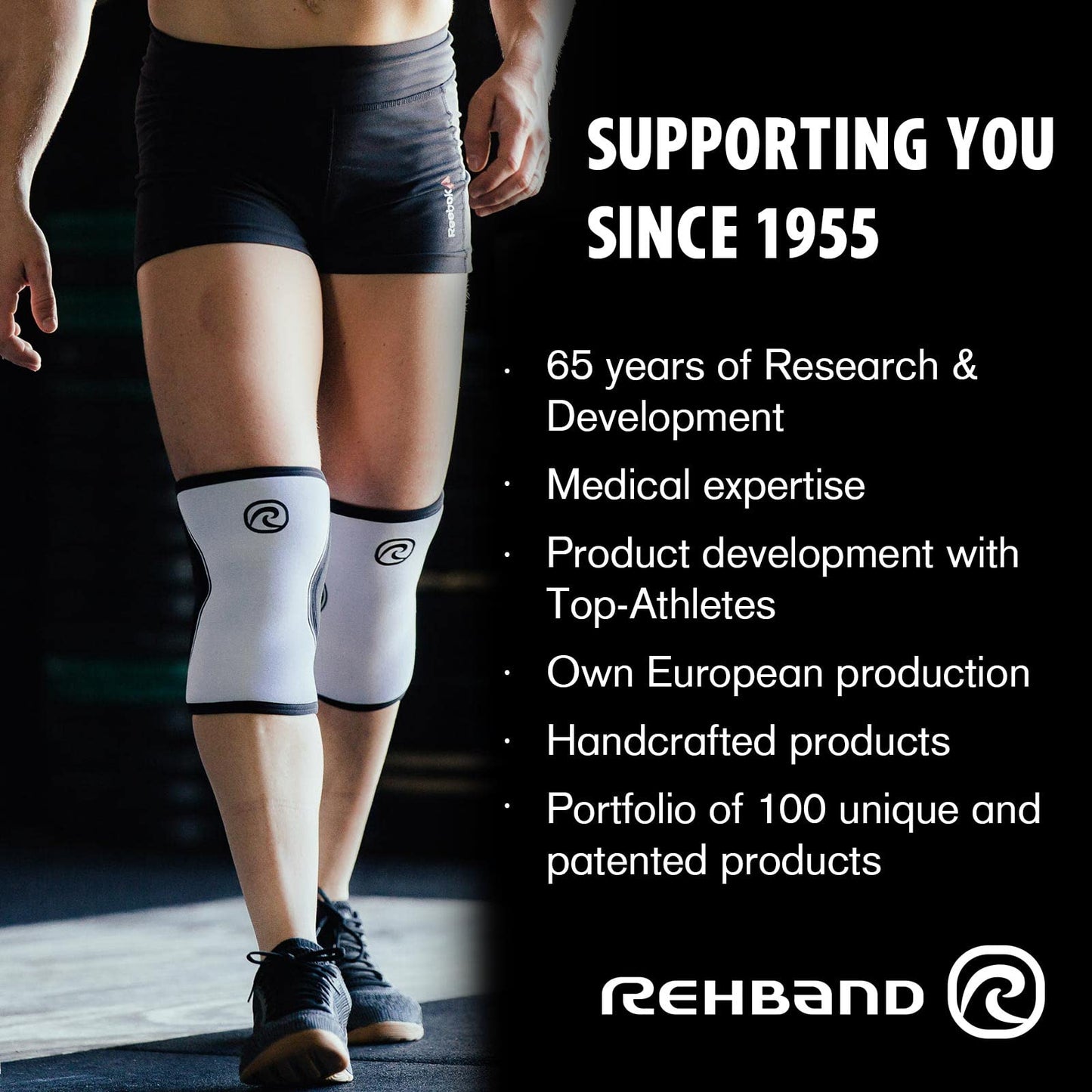 Rehband Wrist Wraps 1 Pair, Lifting Straps Weightlifting, Support for Bodybuilding, More Strength, Size: One Size