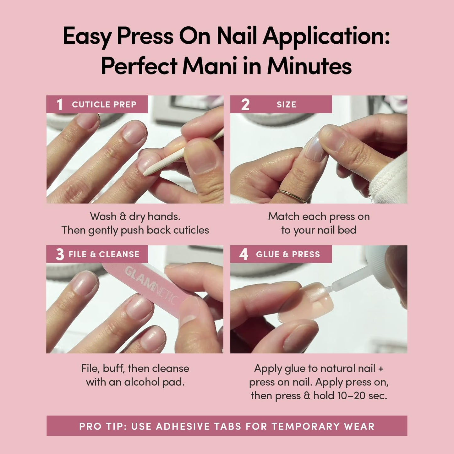Glamnetic Press On Nails - Short Oval Fake Nails with Blue French Tips, Polka Dots & Whale Accents | Salon Quality Summer Nails | Whale Waves | 15 Sizes - 30 Nail Kit with Glue