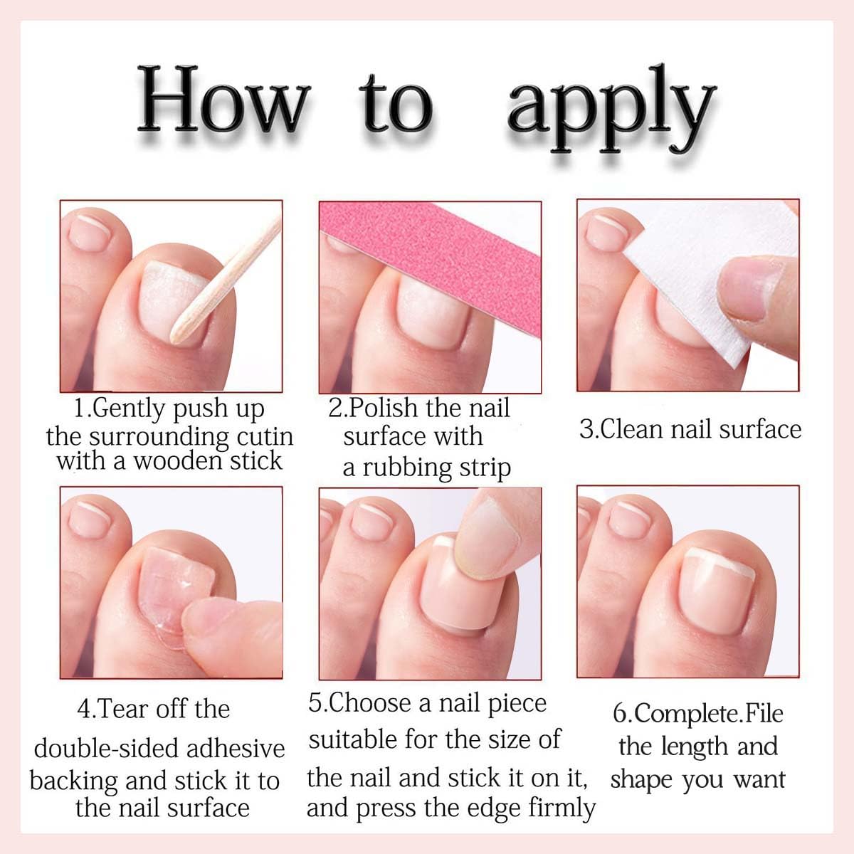 48Pcs White French Tips Press on Toenails & Long Square Press on Nails with Rhinestones, Long Square Glitter French Tip Fake Nails, Bling Glue on Nails for Women Wedding Party Manicure