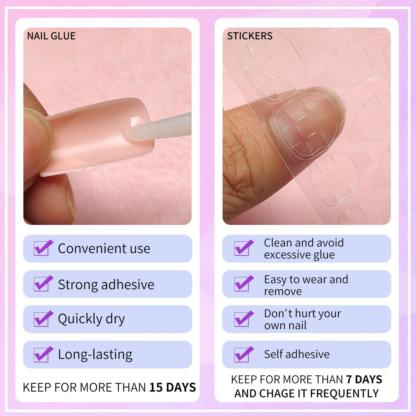 Lifextol 240pc French Tip Press on Nails Medium Fake Nails with Glue and Adhesive Tab, False Acrylic Nails Press on Nails Coffin Nail Tips Artificial Glue on Nails Press ons Fingernail Stick on Nails
