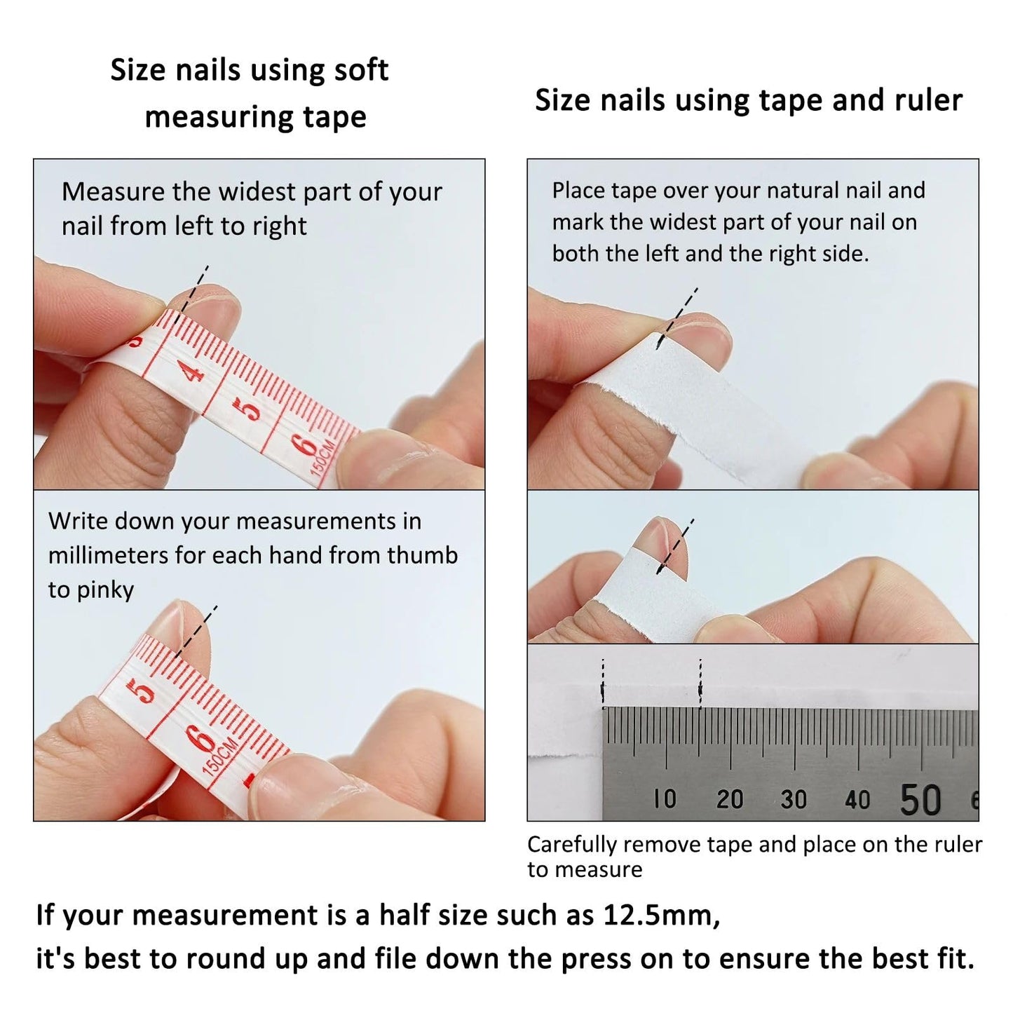 Handmade Red French Press on Nails Short Square Fake Nails with Glue Full Cover Glossy False Nails Stick on Nails for Women Manicure Aurora Powder Decoration 10PCS (MT-138-M)