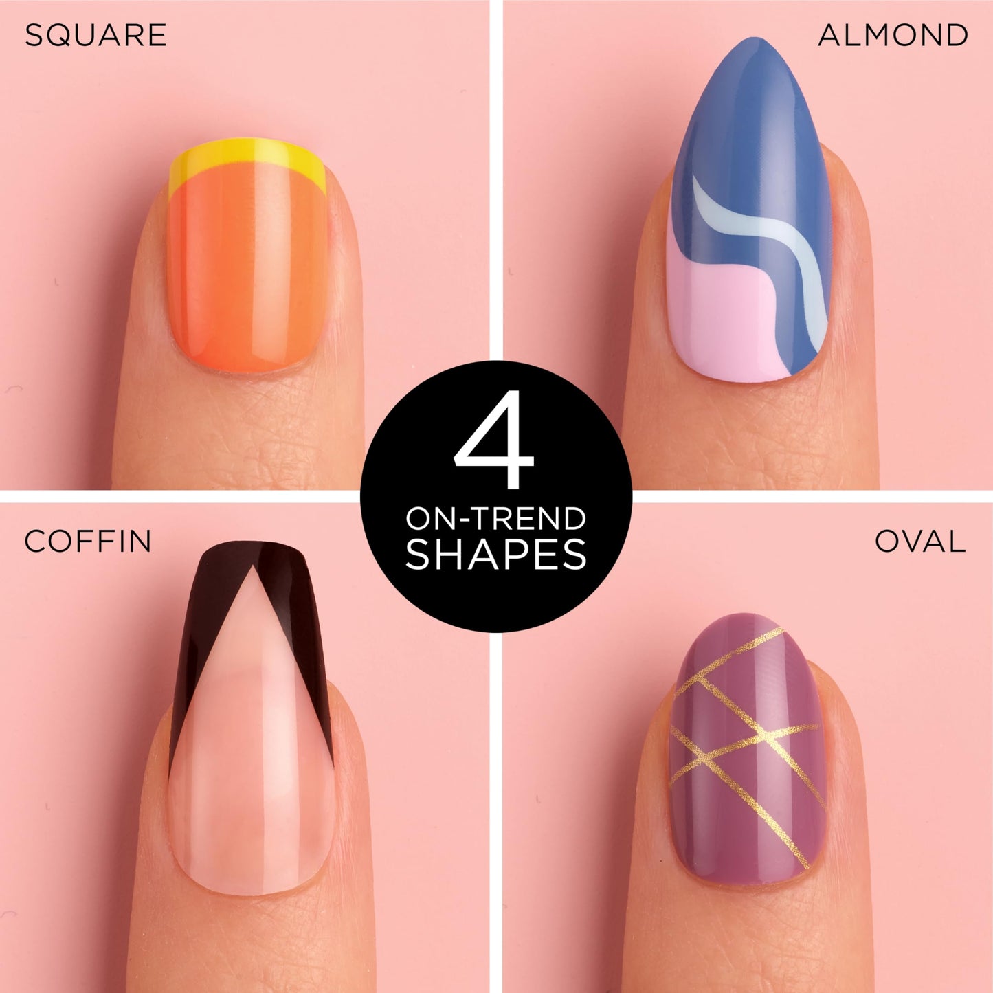 Sally Hansen Salon Effects Perfect Manicure Press-On Nails | Easy to Apply, Non-Damaging | 24 Nails, Adhesive Tabs, File & Alcohol Pad Included | Holiday - Snow-mance (Pack of 2)
