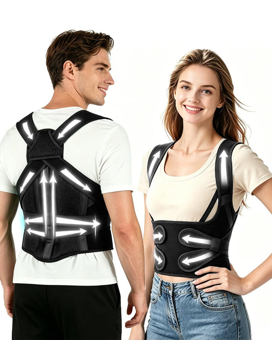 Posture Corrector for Women & Men, Upgraded Dynamic Traction Correction System – Helps Reduce Upper & Lower Back Pain, Suitable for Scoliosis, Hunchback & Thoracic Spine Issues, Relieves Muscle Tension & Fatigue Caused by Poor Posture, Keeping You More Ac