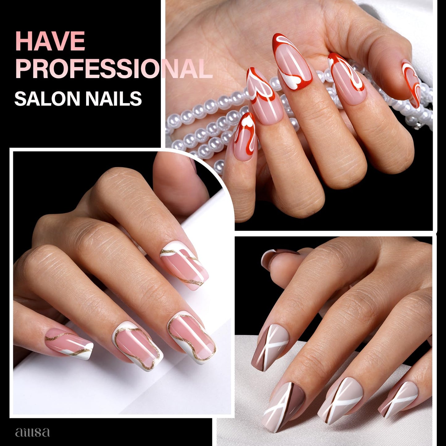 AILLSA Extra Short Almond Nail Tips for DIY Beginners - 12 Sizes 240pcs Half Matte False Nail Tips Pre-shaped Short Nails Tips, Acrylic Fake Press on Nails Extension