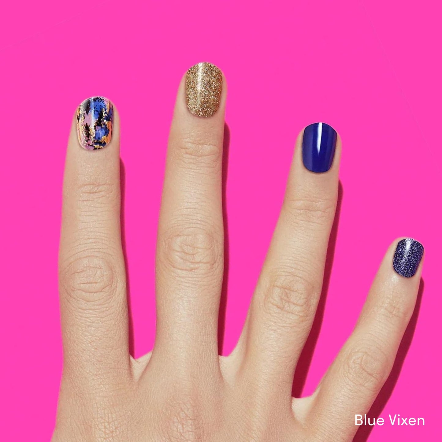 Dashing Diva Gloss Nail Strips Bundle - The Dark Marble Collection- Blue Vixen & Black Obsidian - UV Free, Chip Resistant, Long Lasting Gel Stickers - Contains 2 Sets