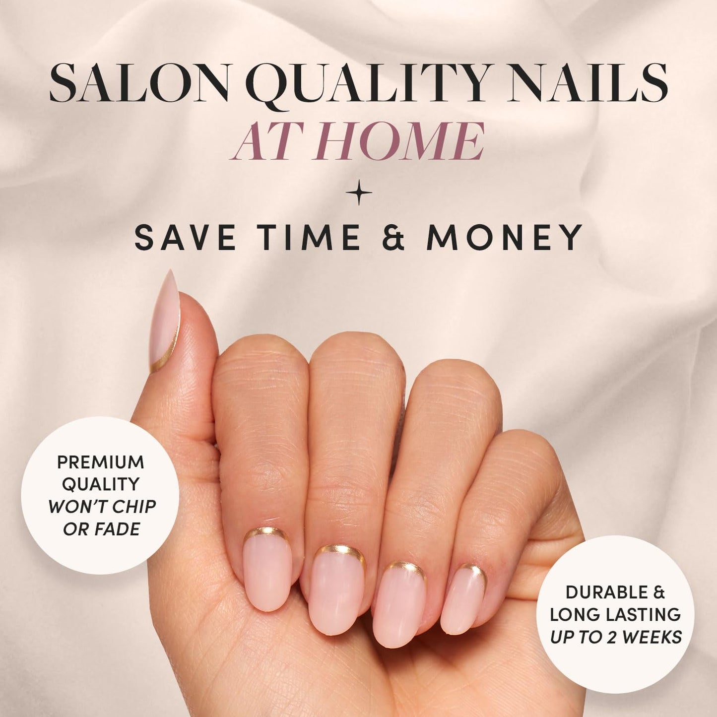 Glamnetic Press-On Nails Bundle - Candy Corn, Goal Digger & Berry Fizz | Oval Glazed Fake Nails with Ombre Design | Natural Round False Nails with Gold Foil | Short Oval Magenta Nails with