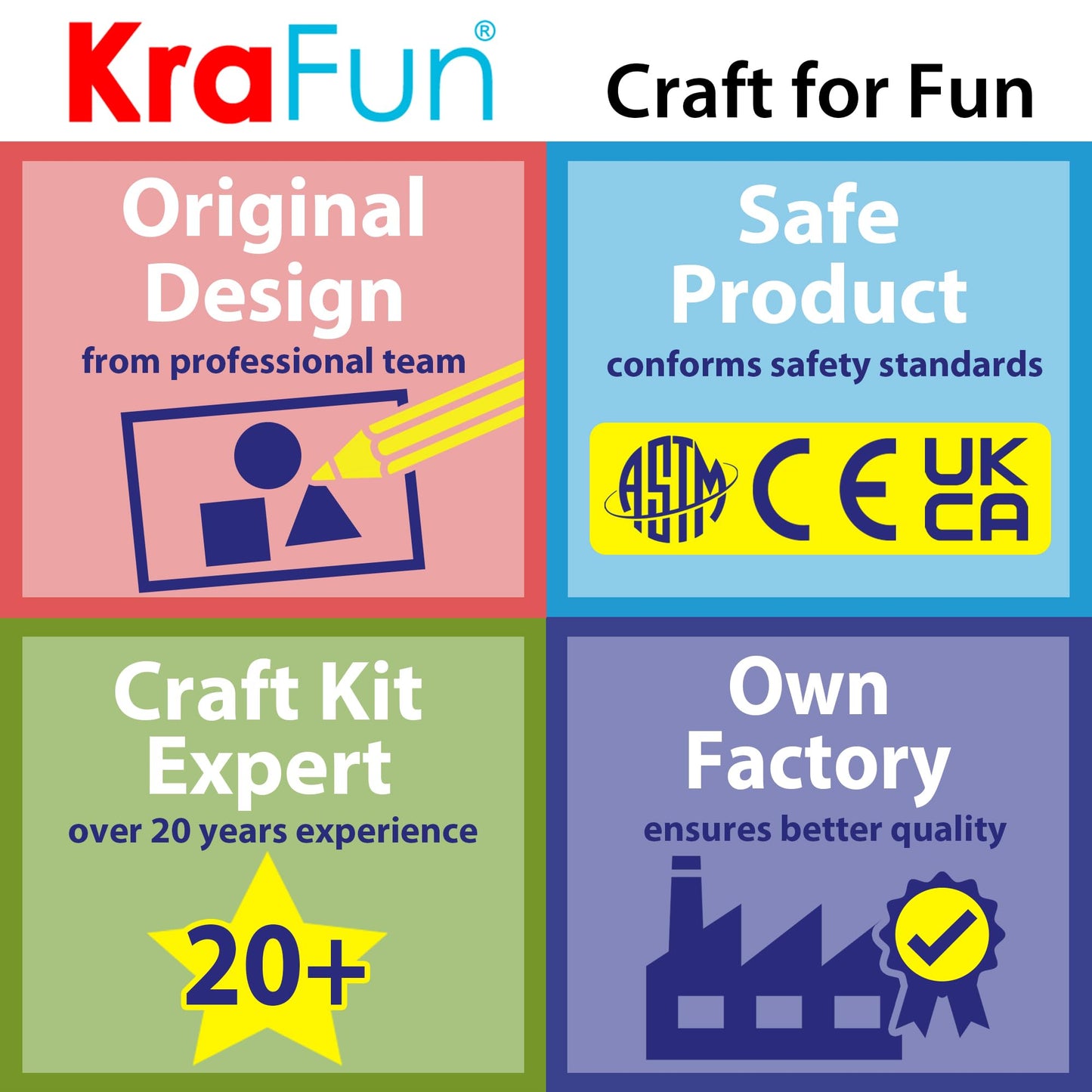 KRAFUN My First Sewing Kit for Kids Ages 6-10 Beginners | Learn to Sew Bear Stuffed Animal | Premium Thick Felt | Craft Gift for Girls & Boys