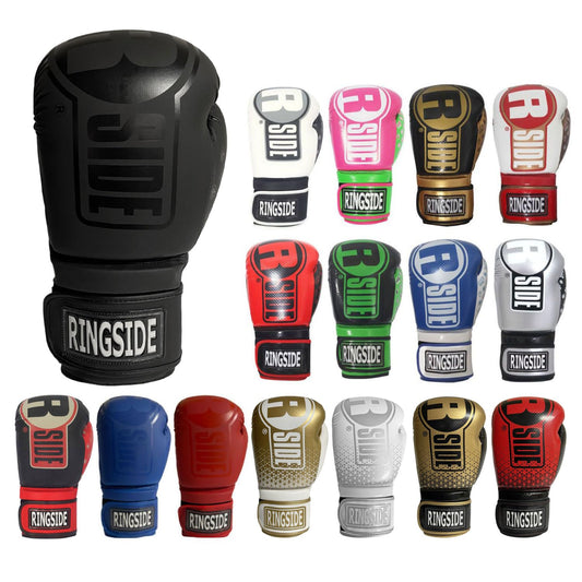 Ringside Apex Flash Sparring Gloves, IMF-Tech Boxing Gloves with Secure Wrist Support, Synthetic Boxing Gloves for Men and Women, Black and Black, 16 oz