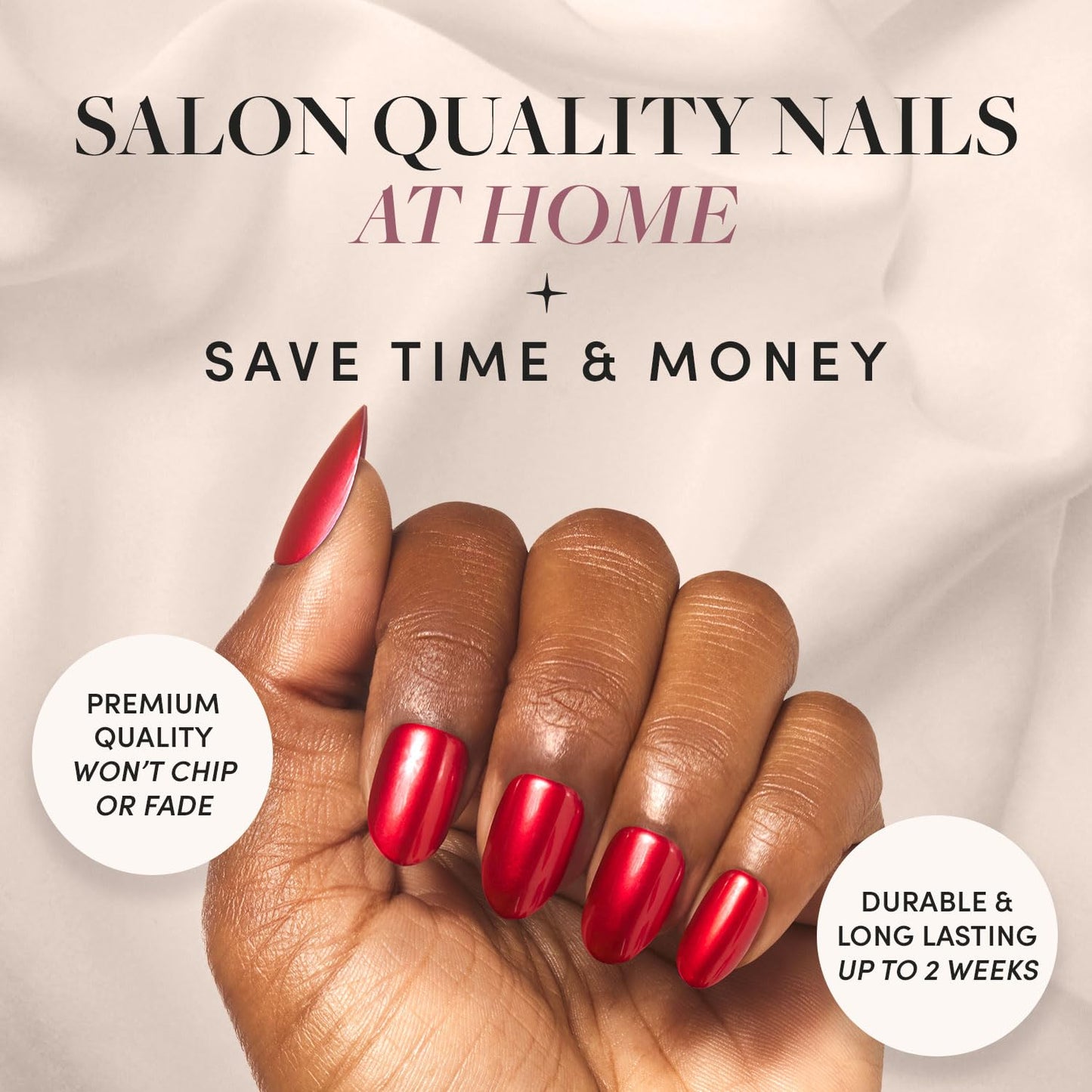 Glamnetic Press-On Nails Bundle - Winter Storm, Cherry Glaze & Boba | Semi-Transparent Short Almond Nails | Glazed Almond False Nails | Sparkly Black Squoval Fake Nails