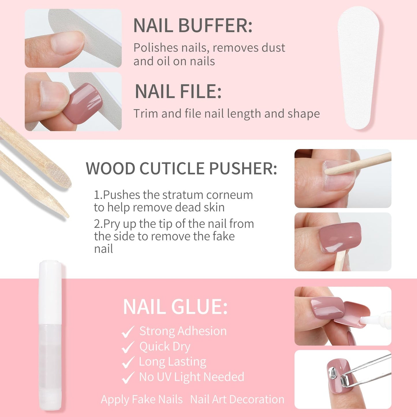 Lake Blue Cat Eyes Press On Nails,12 Sizes - 24 Pcs Soft Gel Blue Short Squoval Fake Nails Kit with Nail Glue, Natural Reusable Stick On False Nails for Women and Girls SK1062