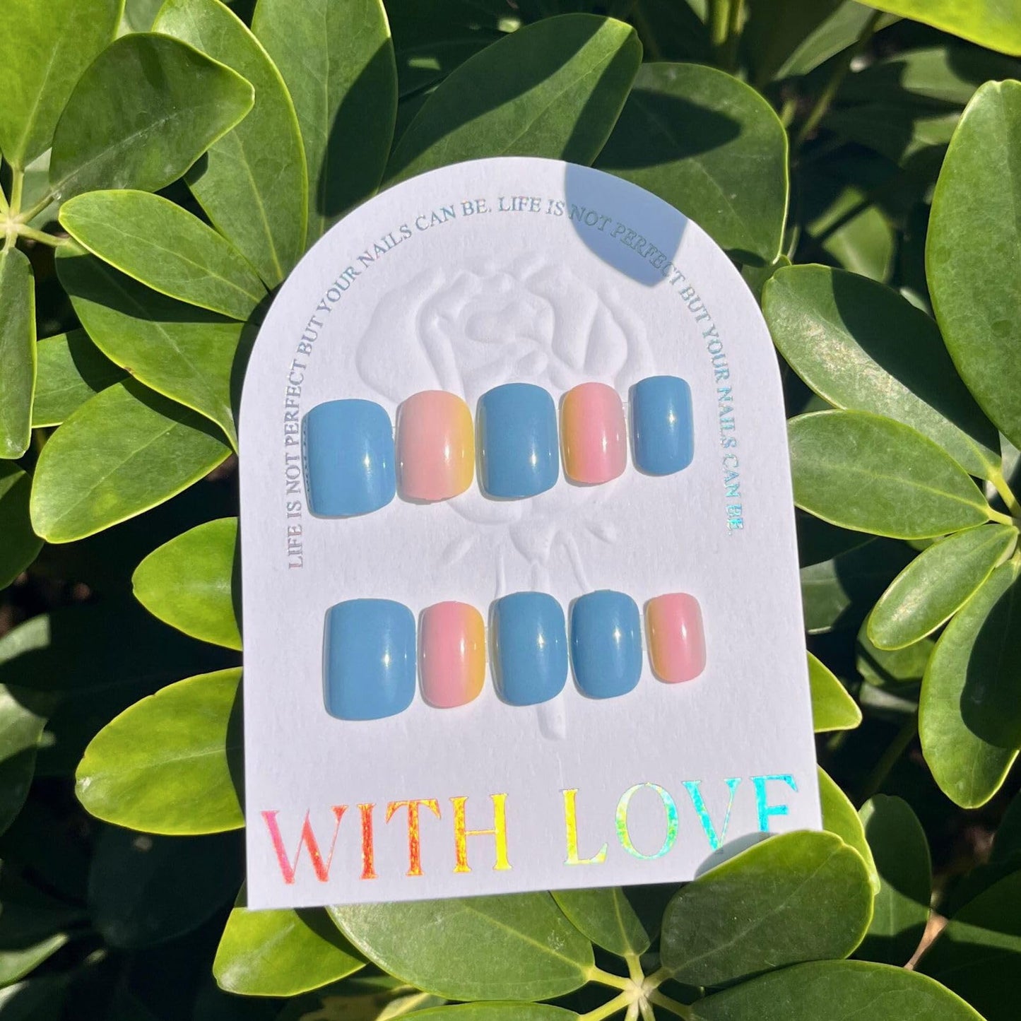 Press On Nails Sizing + Display Storage Card Bundle