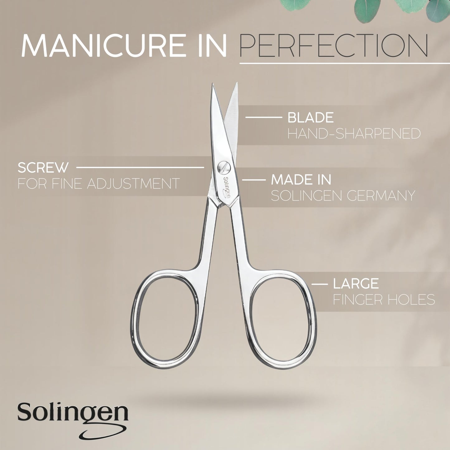 Manicure Set Solingen Made in Germany - 7 Piece Exclusive Finger & Toe Nail Clippers Kit for Women and Men in Real Leather Case, Color Red