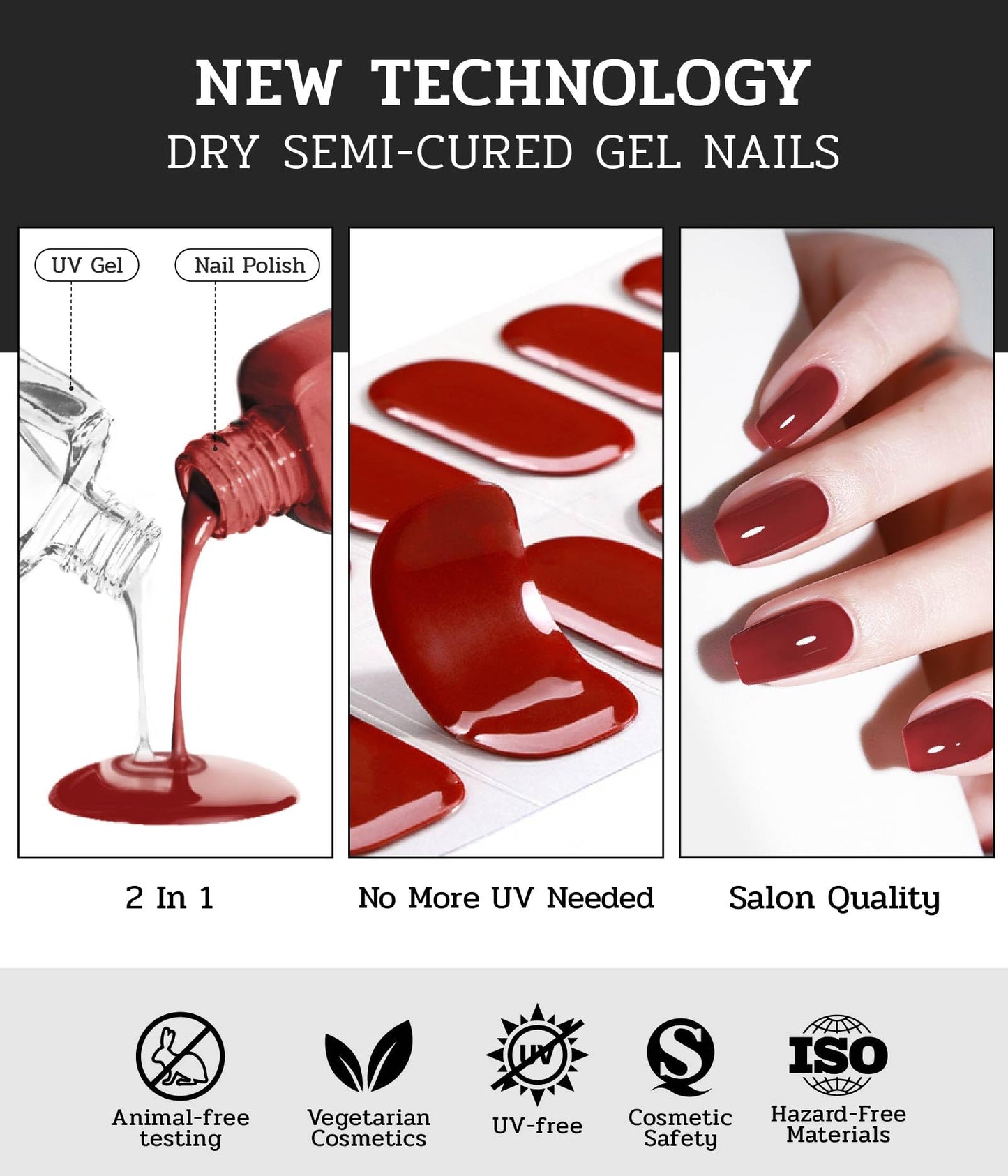 ruyeefam Nail Polish Strips (No UV Lamp Needed) - 22 Pcs Salon Quality Gel Nail Stickers - Long Lasting Wraps (Disco Ball Gold)