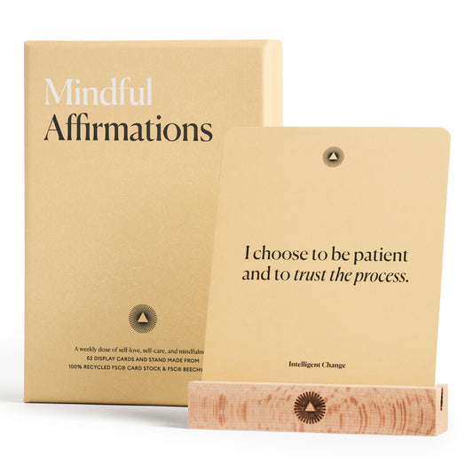 Intelligent Change Mindful Affirmations, 52 Positive Affirmation Cards for Women with Display Stand, Daily Affirmations for Inspiration, Mindfulness & Self Care, Unique Gifts for Women and Men