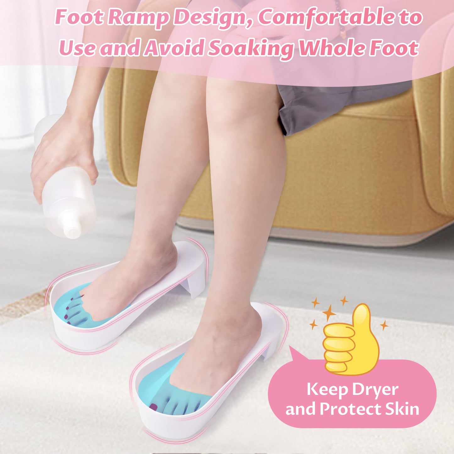 Yokilly Toe Nail Soaking Bowl, 2 PCS Toenails Soak Off Bowl, Shoe Design Foot Bath Soak Tub Bowl, Acetone Proof Pedicure Foot Spa Nail Soaker Bowl for Soak Off Dip Powder Gel Polish Remover (White)