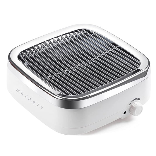 Makartt Nail Dust Collector Plug-in: 60W Dual Turbine Dust Extractor with 5200RPM Adjustable Suction, Reusable Filter Nail Vacuum for Acrylic Gel Dip Powder, Salon Home Use, Sylvie