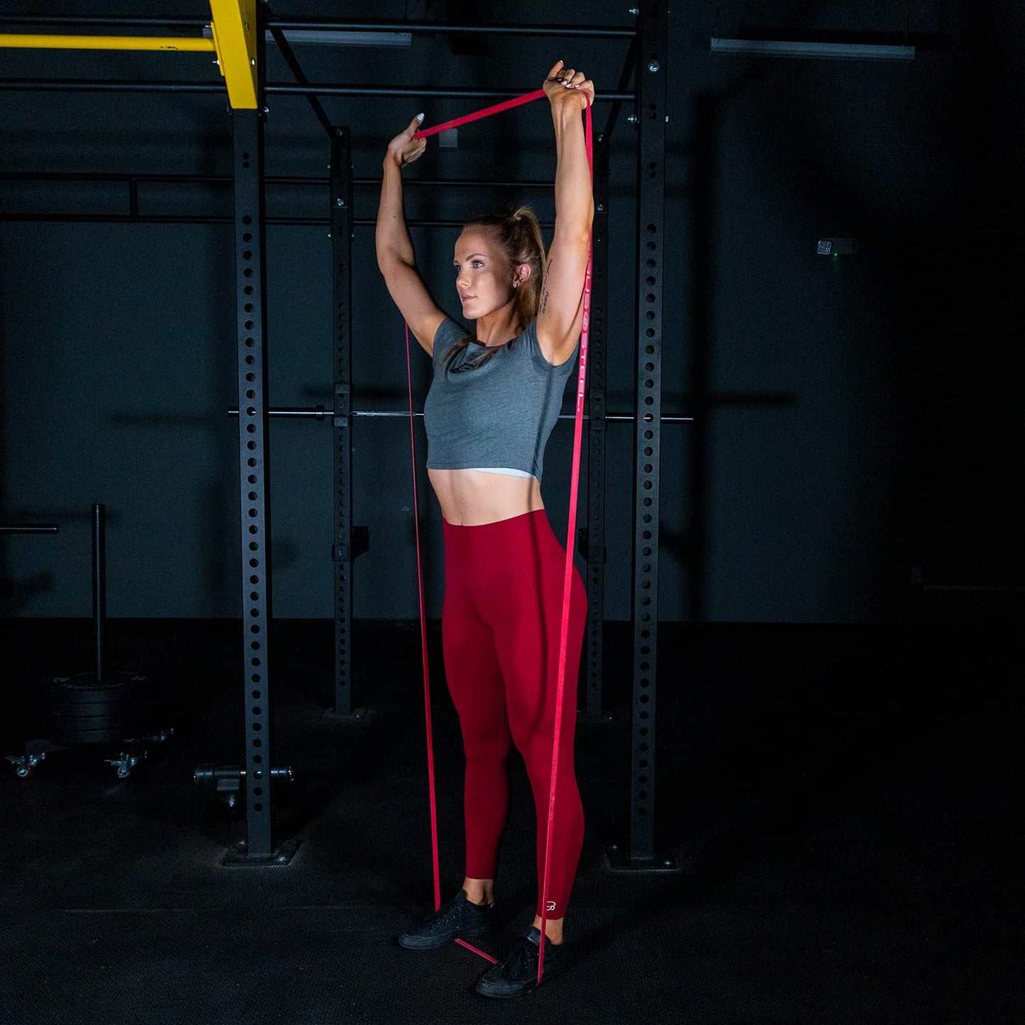 SERIOUS STEEL FITNESS Assisted 41" Pull-Up Band, Resistance & Stretching, Powerlifting & Pull-ups (#2 Red - Single Band)