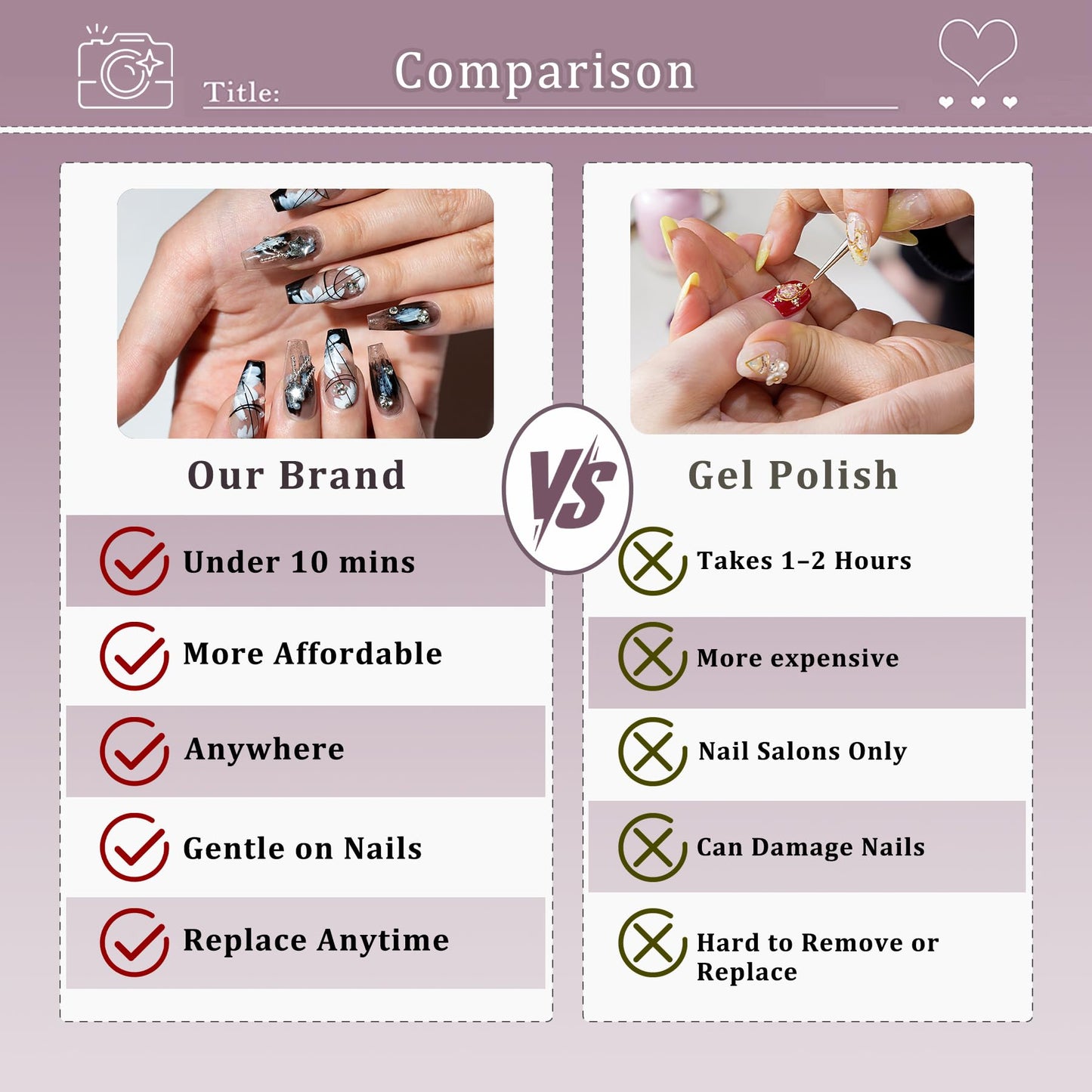 Hantyer Pink Ombre French Press on Nails with 3D Floral Carving, Gold Statue Charms, Long Stiletto Glossy Iced Baroque Fake Nails, Reusable Elegant False Nails for Women Wedding Ball Party (Size M)