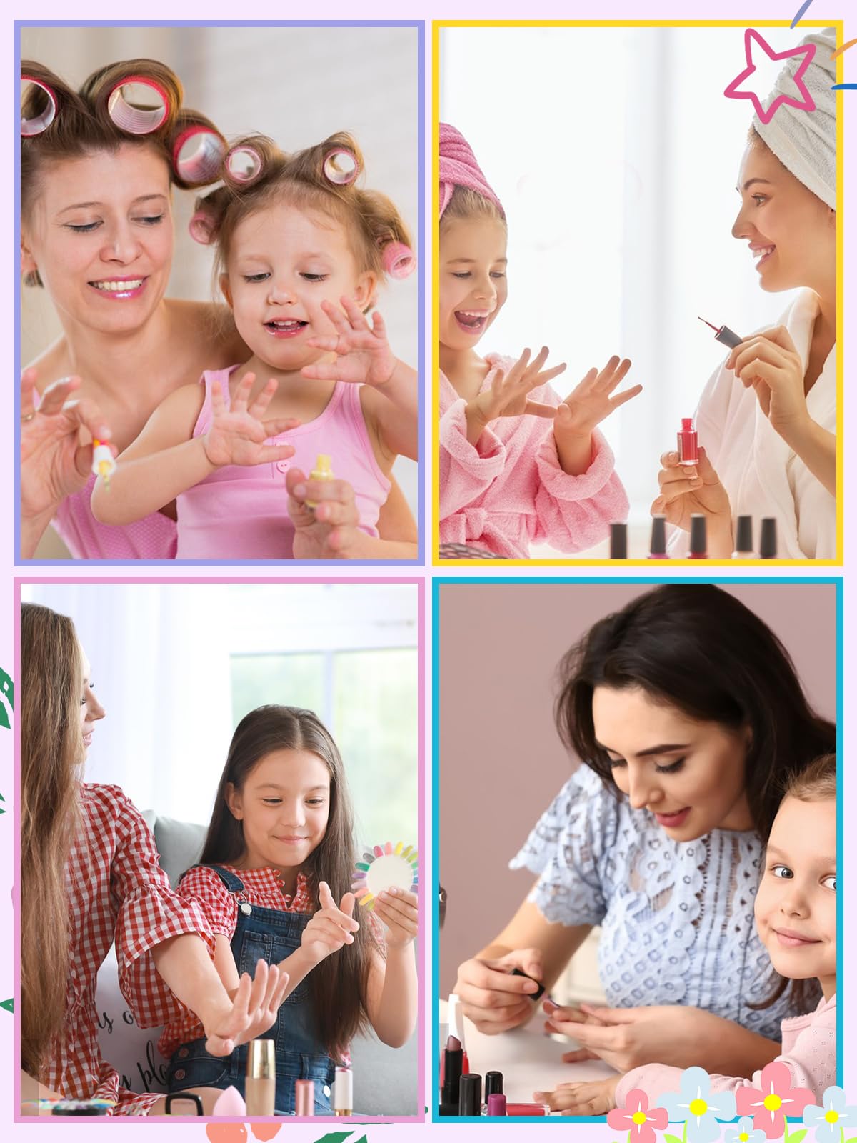 EBANKU 78Pcs Press on Nails kids, 3 Pack Children Acrylic Fake Nails Cute Full Cover Flower Short Stick On False Nail Kits Set for Little Girls with Nail Glue