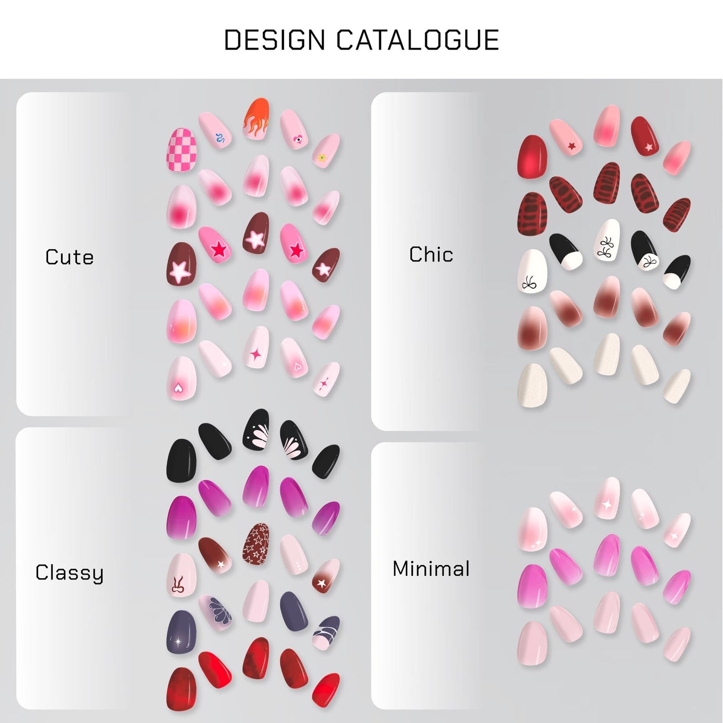 Kijibae Semi Cured Gel Polish Strips | 24pc UV LED Required Wraps | Gift Peel and Stick Nails | Coquette DIY Home Manicure | Press On Alternative (Star Burst)
