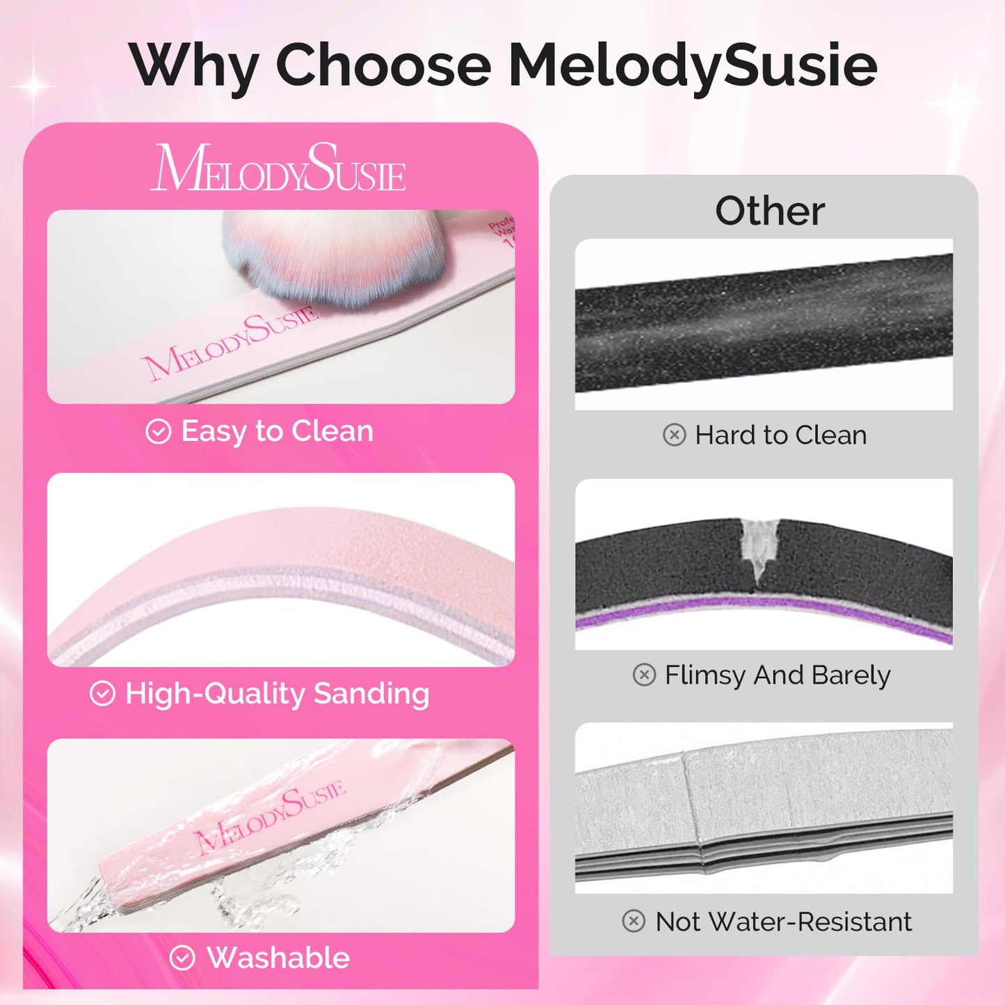 MelodySusie 5Pcs Nail Art Liner Brushes with Nail Brush Holder and Nail File Kit