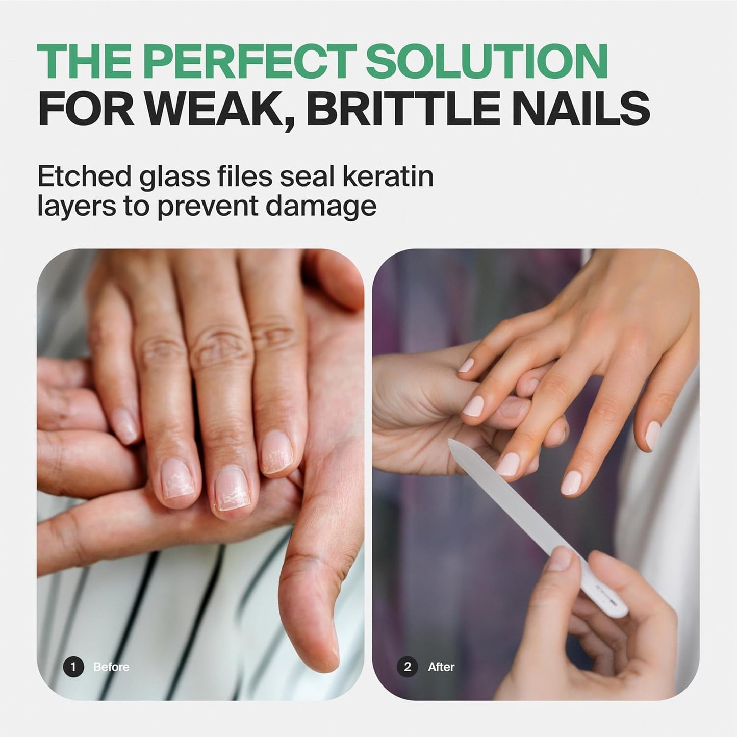 GERMANIKURE Glass Nail File in Cork Sleeve - I'm Too Pretty to Work - Professional Crystal Nail File for Natural Nails - Ideal Manicure & Pedicure Tool for Smooth, Easy Shaping - Nail Care Gift