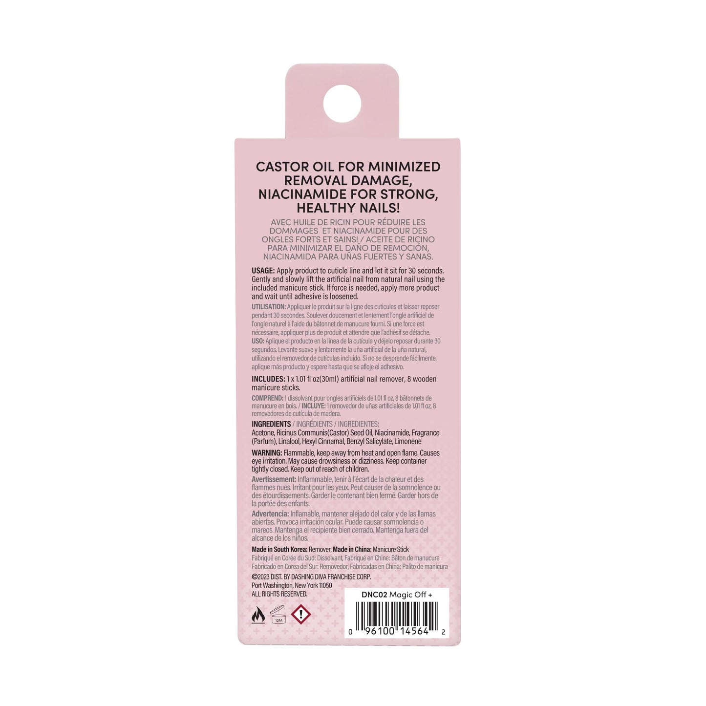 Dashing Diva GelXtend Design & Removal Kit - Nail Tips & Magic Off+ Remover - Acrylic Nails with LED Glue - Lasts Up to 14 Days - Press On Remover with Niacinamide and Castor Oil - Pitaya Punch
