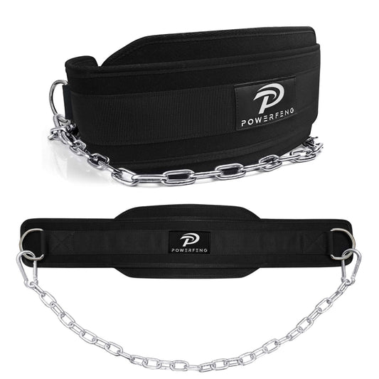 Dip Belt for Weight Lifting: Dip Belt with Heavy Duty Steel Chain for Weighted Dips, Pull Ups, Squats - Weighted Dip Belt for Strength Training Gym Home