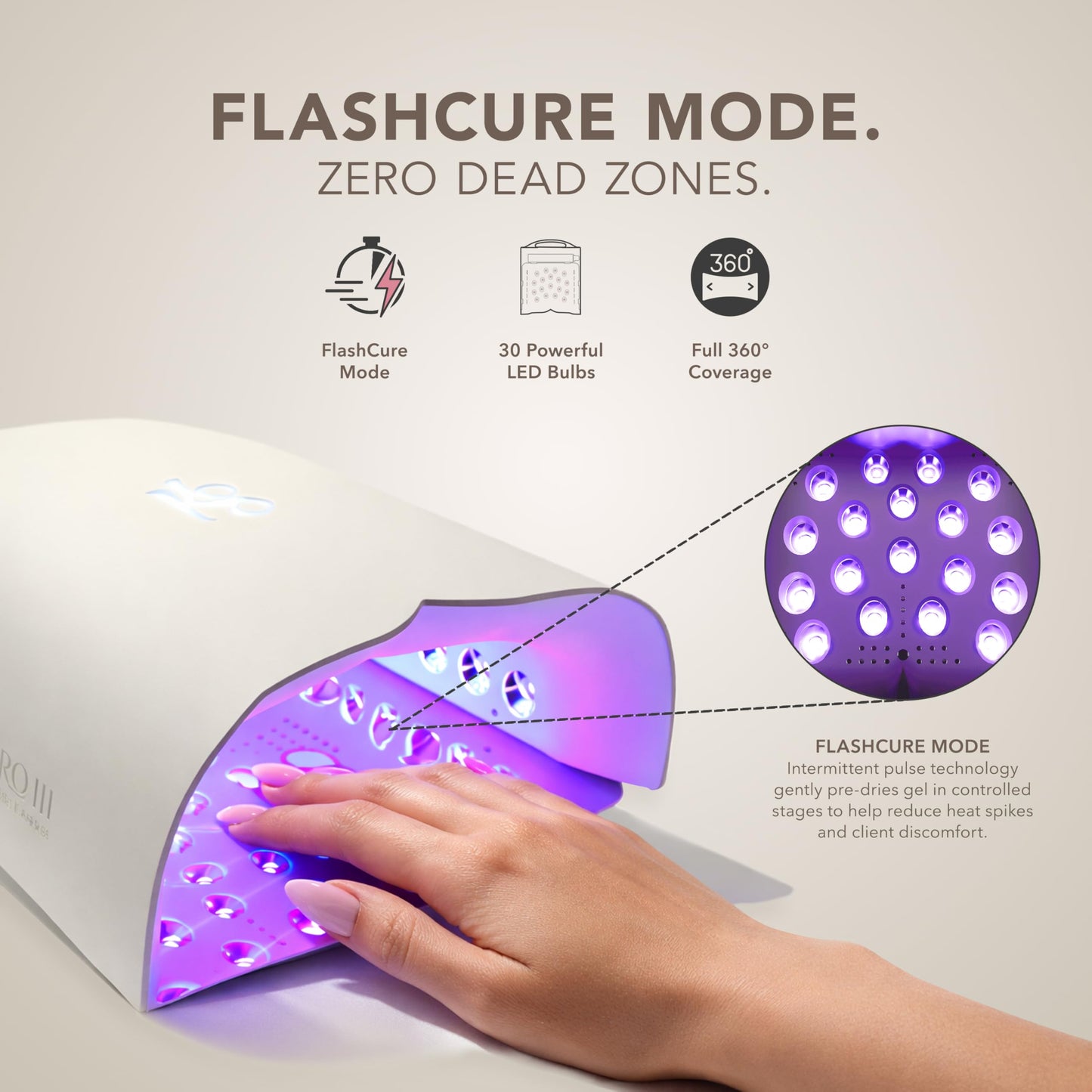Kiara Sky Beyond Pro V3 UV LED Nail Lamp Tan – Cordless Rechargeable Gel Lamp w/Smart Sensor, Flashcure Low Heat Mode, Full-Hand Coverage & Timer for Gel Polish, Builder Top Coat
